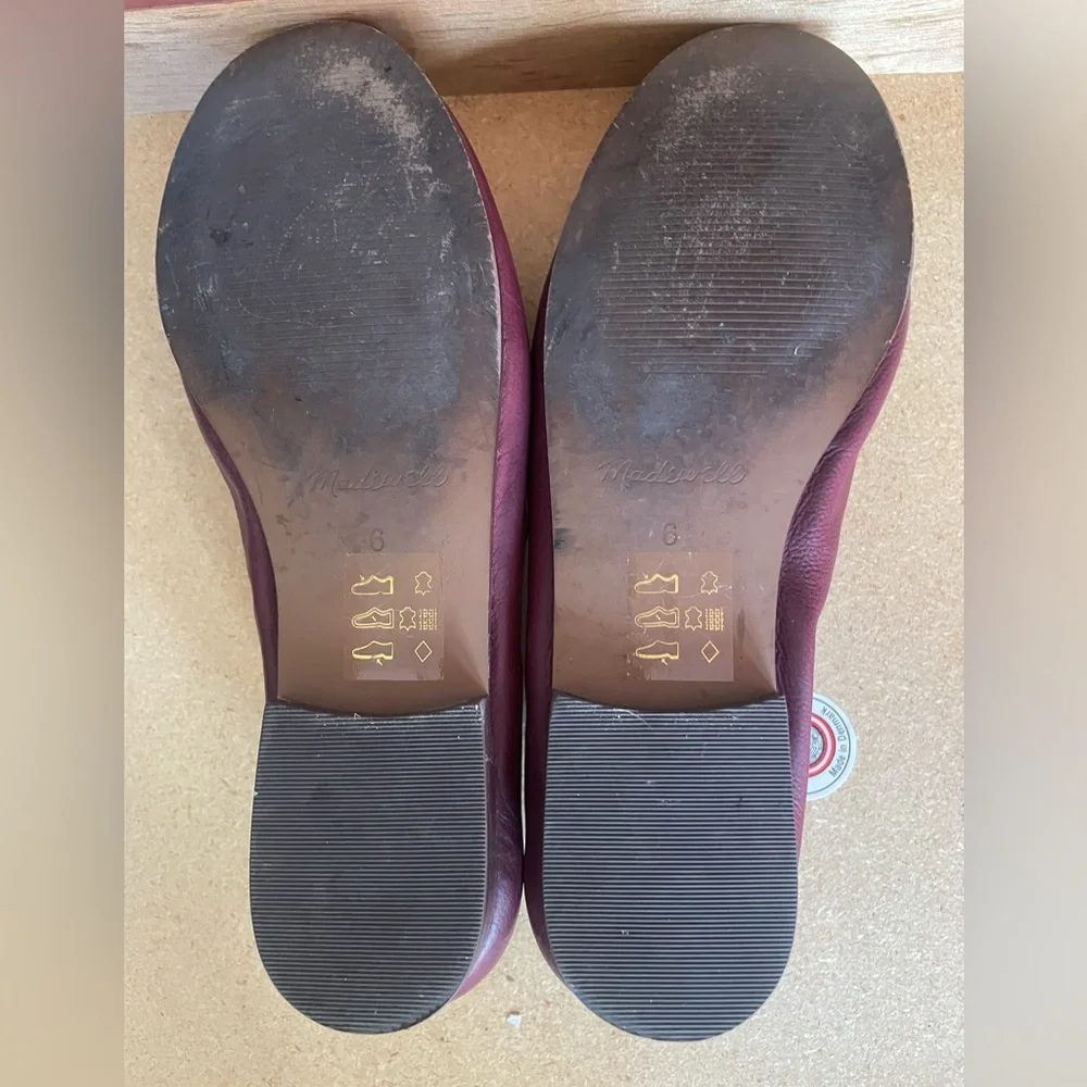 Madewell The Lacey Loafer flats in burgundy leather - Picture 7 of 9